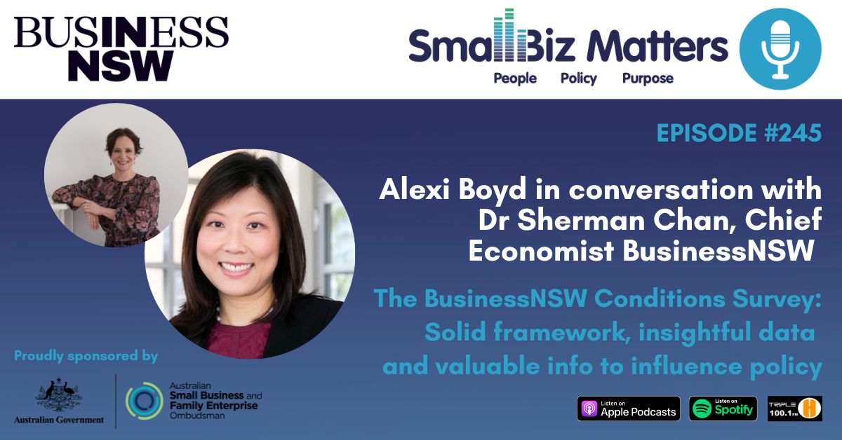 EP#245 ~ The BusinessNSW Conditions Survey: Solid framework, insightful data and valuable info to influence policy